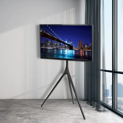 Vista 8 de VIVO Artistic Easel para pantalla LED LCD de 45 a 65 pulgadas, soporte de pantalla de TV de estudio, soporte ajustable para TV con giro y base