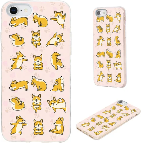 Vista 12 de Funda protectora completa delgada y suave de TPU transparente para iPhone SE 2022/2020, iPhone 8/7/6S/6 - Diseño de música divertida guitarra