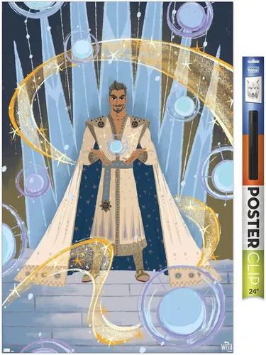 Vista 83 de Trends International Disney Wish - Póster de collage 4 (King Magnifico), póster de pared, 14.72 x 22.37 pulgadas, versión enmarcada de madera