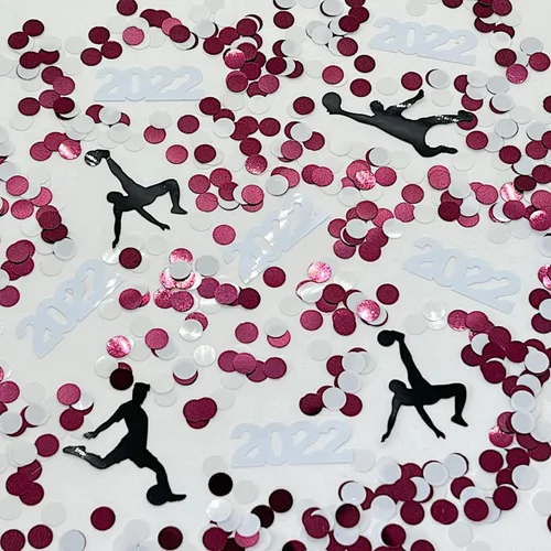 Copa Mundial Año 2022, jugador de fútbol, pelota granate y blanco para Qatar – 2 bolsas de media onza (1 oz) #6375 - Q23