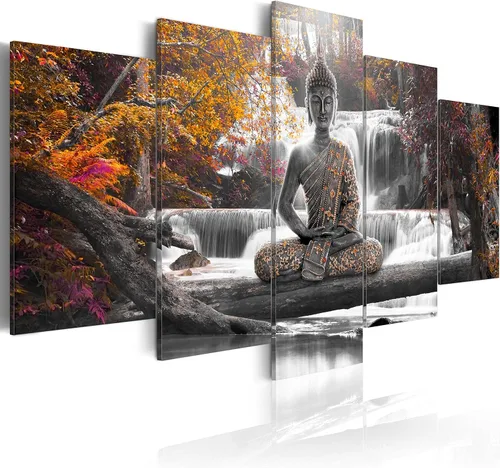 Vista 53 de artgeist Lienzo acústico para pared, 40 x 20 pulgadas, 5 piezas de imagen con espuma acústica de impresión de sonido, sala de arte acústica #01