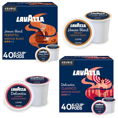 Vista 9 de Lavazza K-Cups - Paquete variado de cápsulas de café – 30 unidades (10 cada uno) – Classico, Perfetto y Gran Aroma – 100% expreso arábica – tostado