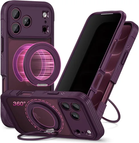 Vista 106 de CENHUFO Funda de privacidad para iPhone 11 Pro, funda de cuerpo completo con protector de pantalla de privacidad de vidrio templado 9H integrado