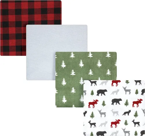 Vista 191 de Hudson Baby Unisex Baby Cotton Flannel Receiving Blankets, Christmas Scene, One Size (Pack of 2)