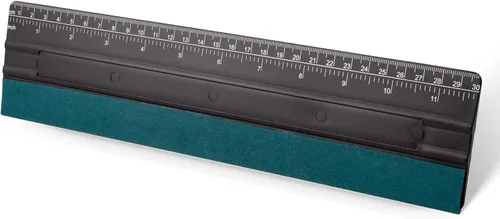 Vista 9 de FOSHIO Escobilla de fieltro de 8 pulgadas para vinilo con regla de 7.9 in, 4 esquinas redondas, tarjeta universal, película de tinte de ventana