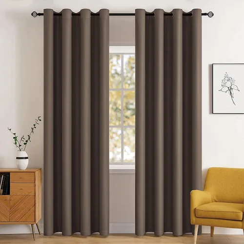 Vista 16 de MIULEE Cortinas opacas para dormitorio o sala de estar, juego de 2 paneles de cortina para ventana con aislamiento térmico y bloqueo de luz