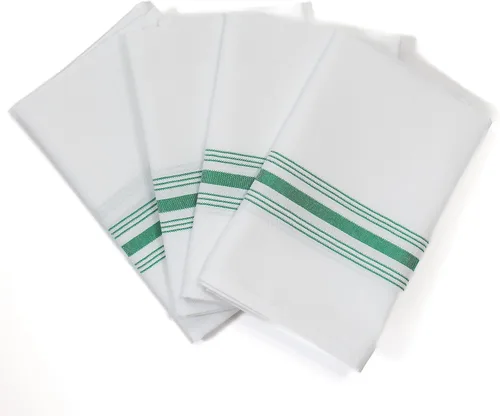 Vista 5 de Fabric Textile Products Servilletas Bistro Signature Stripe Servilletas de cena de tela de poliéster duraderas y resistentes a las manchas 18 x