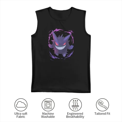 Vista 4 de DPFHL Gengar Tank Tops Mens T-Shirt Sleeveless Shirt