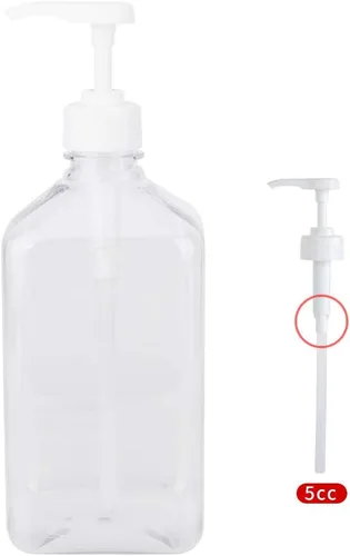 Vista 8 de Botella con bomba de presión simple de 54.1 fl oz, jarabe vacío, salsas de ketchup y condimentos, dispensador de jarabe de café de plástico