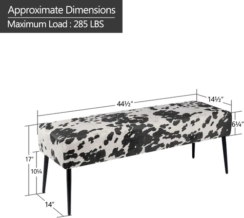 Vista 83 de DUHOME Banco otomano moderno de terciopelo, tapizado con botones, banco de pie de cama con base dorada para entrada, sala de estar, comedor