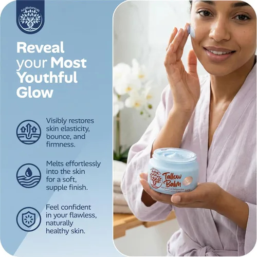 Vista 7 de Copper Peptide GHk-Cu & Methylene Blue - Bálsamo de sebo alimentado con pasto alimentado con pasto batido, líneas finas, arrugas, eczema, acné