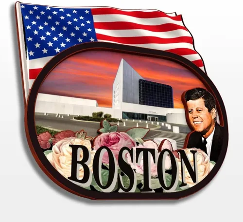 Vista 17 de Boston Massachusetts USA America - Imán de madera para nevera, colección de madera 3D, hecho a mano, recuerdos de la ciudad, imán para nevera