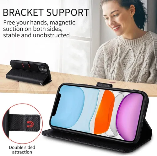 Vista 8 de Funda compatible con Redmi K40 Gaming 5G, tarjetero de piel sintética, compatible con Xiaomi Poco F3 GT 5G con cierre magnético, funda de protección