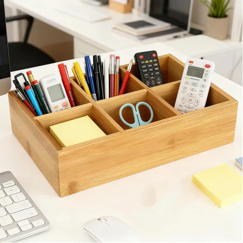 Vista 8 de Dicunoy Paquete de 2 organizadores de bolsas de té de bambú, almacenamiento de bolsas de té de madera para cajones con 6 compartimentos espaciosos