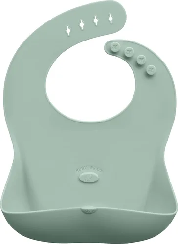 Vista 12 de Abiie Ruby Wrapp - Baberos de silicona para bebés con bolsillo frontal, babero impermeable, resistente a las manchas, baberos de silicona para niños