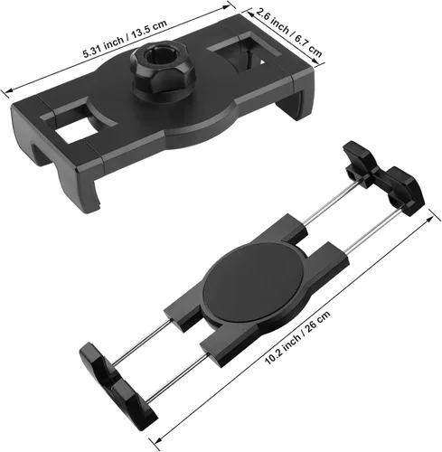 Vista 9 de Mippko Soporte para tablet para escritorio/mesa/caballete/tablero/estante, brazo de aleación de aluminio ajustable de 360°, soporte para iPad