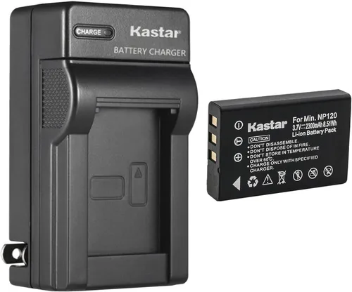 Kastar Paquete de 1 cargador de batería y pared CA de repuesto para cámaras digitales Toshiba CAMILEO H30, CAMILEO X100, Minolta MN80NV, CONTAX Tvs