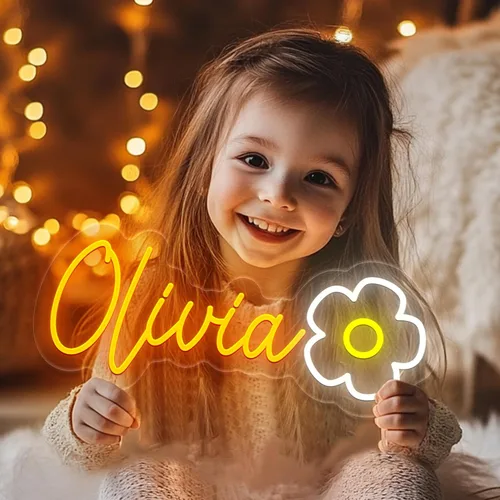 Vista 5 de Letreros de neón personalizados, letrero de luces LED de neón grandes personalizado, letrero de neón personalizable para decoración de pared, boda