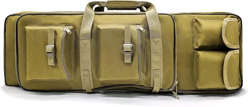 Vista 7 de TaktZeit Funda táctica para rifle al aire libre, bolsa de rifle suave para caza, funda de pistola de pesca con correa de hombro ajustable