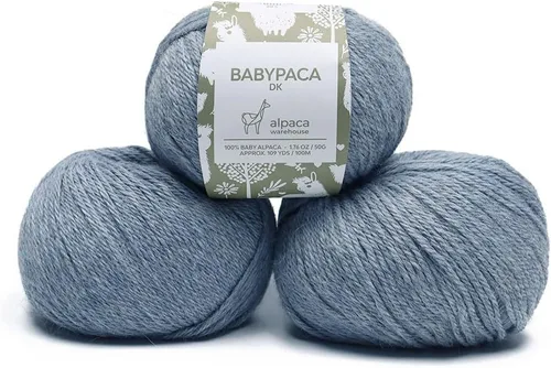 Vista 67 de Juego de 6 madejas de 100% lana de alpaca bebé (10.58 oz) de peso DK, fabricadas en Perú, celestial suave y perfecto para tejer y hacer ganchillo