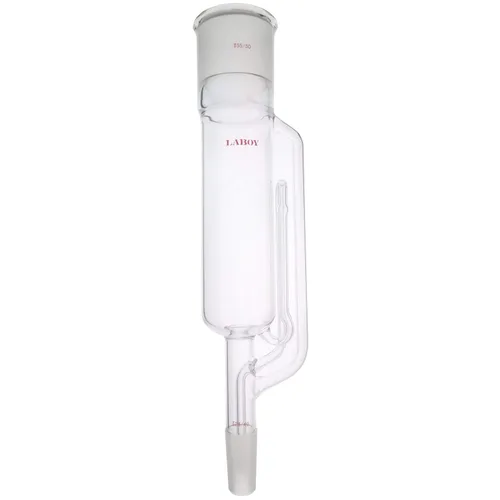 Laboy Tubo extractor de vidrio Soxhlet 55/50 Junta superior 24/40 Parte inferior con tubo de sifón Aparato de articulación Cuerpo de extracción de