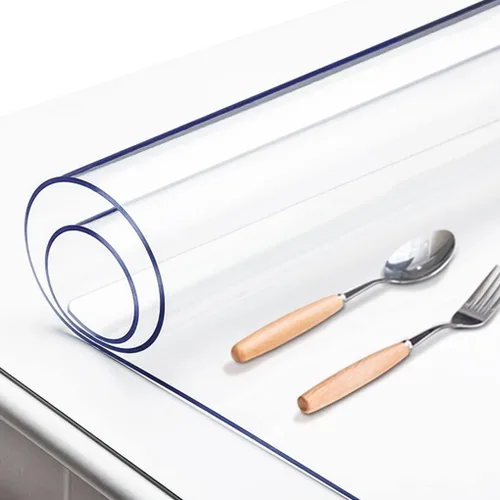 Vista 8 de Protector de mesa de plástico transparente de 8 x 36 pulgadas, protector de mesa de comedor de 0.059 in de grosor, impermeable, sin olor