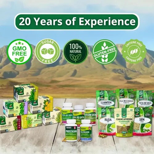 Vista 7 de Mezcla de próstata Prostasan - Té de hierbas hojas de Annatto (Achiote), Humanpinta, Uña de Gato (Uña de Gato), cola de caballo (Cola de Caballo)