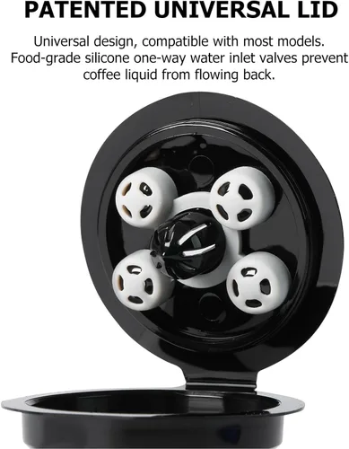 Vista 3 de Tazas K reutilizables para Keurig, cápsulas de café recargables con 5 agujeros, compatibles con Keurig K Supreme, K Slim, K-Duo Gen2, K-Brew Chill