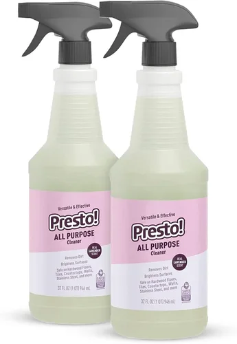 Marca Amazon – Limpiador multiusos Presto! con aroma a lavanda, 32 onzas líquidas, paquete de 2