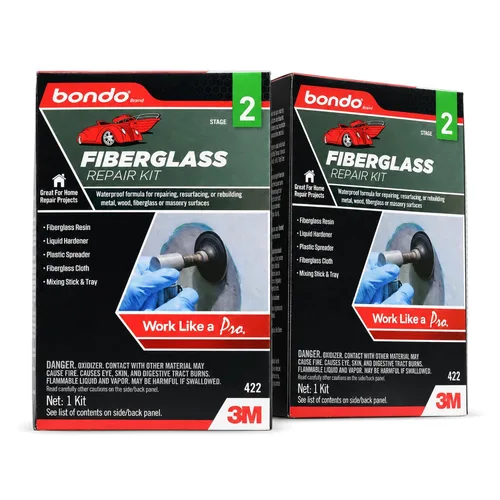 3M Bondo Fiberglass Resin Repair Kit, 0.9 Quart, 2 Pack