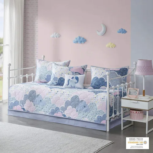 Vista 2 de Intelligent Design - Funda para cama infantil con estampado de unicornio, vibrante y divertido estampado de unicornio, ropa de cama para niños