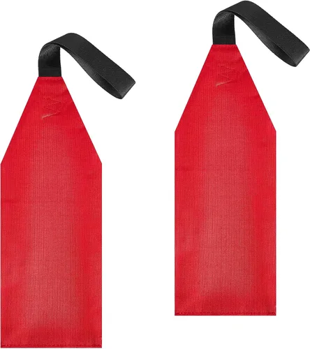 Frienda Bandera de viaje de seguridad de 2 piezas para kayak, canoa, bandera de advertencia con cincha para kayak, SUP, remolque, canoas, camión,