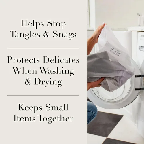 Vista 5 de The Laundress Paquete de bolsas de malla, bolsas de malla para lavandería, una grande y pequeña