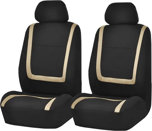 Vista 17 de FH Group - Juego de fundas de asientos frontales para auto, de tela verde menta, para asientos de respaldo bajo con reposacabezas removibles, ajuste