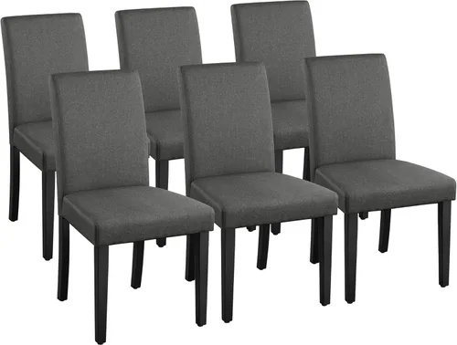 Vista 15 de Yaheetech Juego de 4 sillas de comedor de piel sintética con superficie impermeable y patas de madera para cocina, restaurante y sala de estar