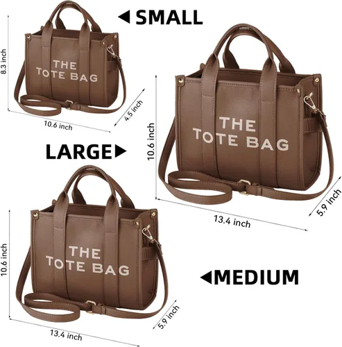 Vista 3 de La bolsa de cuero para mujer, bolsas de mano para mujer con cremallera, puede hombrocruzado, bolso