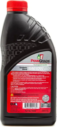 Vista 8 de PENN GRADE 1, 71446, Aceite de mezcla sintética de alto rendimiento SAE 10W-40, 1 cuarto de galón (paquete de 12)