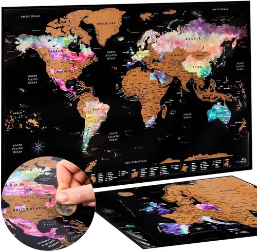 Vista 10 de Paquete de 2 - Mapa de viaje para rascar + Mapa de Europa GRATIS