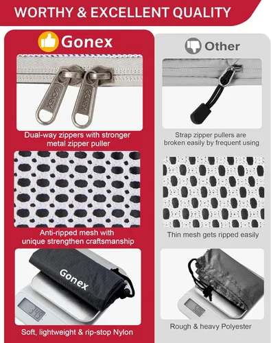 Vista 3 de Gonex cubos de compresión para embalaje, almacenamiento organizadores en cubo de malla extendible