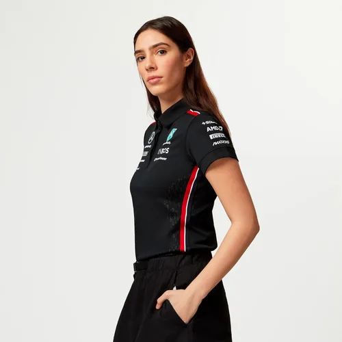 Vista 8 de Mercedes AMG Petronas Polo Team de Fórmula Uno para mujer 2023 Team - Negro - Talla: XL