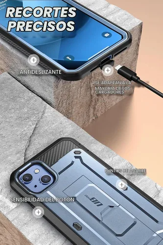 Vista 8 de SUPCASE Funda para iPhone 14 con soporte y clip para cinturón (Unicorn Beetle Pro), [protector de pantalla integrado]