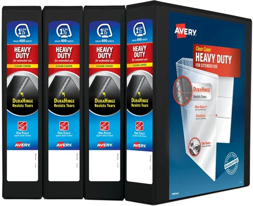 Vista 10 de Avery - Carpeta de alta resistencia con argollas inclinadas de un solo toque, capacidad 275-375 hojas