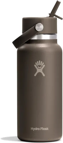 Vista 61 de Hydro Flask Botella de agua – Acero inoxidable aislado – Tapa flexible con popote de boca ancha, antiderrames, a prueba de fugas y recargable