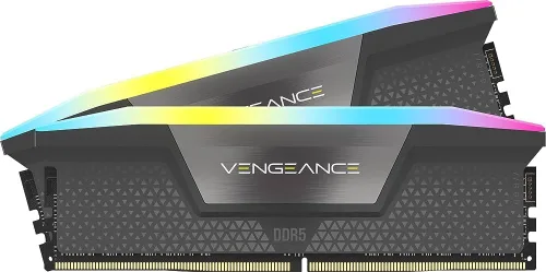 CORSAIR Vengeance RGB DDR5 32 GB (2 x 16 GB) 6000 MHz CL36 Kit de RAM de escritorio - Compatible con AMD EXPO e Intel XMP 3.0 - Gris
