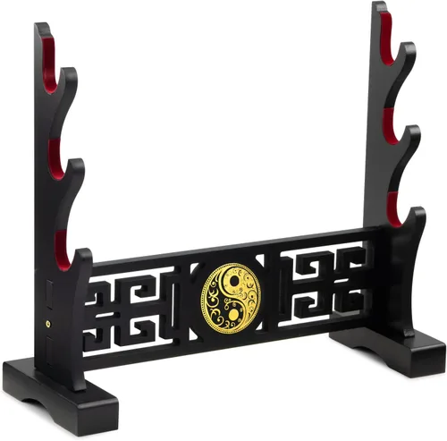 Vista 7 de Taichi - Soporte acolchado para espada, soporte de exhibición para sable de luz, espada samurái, hoja de cosplay, Tanjirou Demon Slayer Genshin