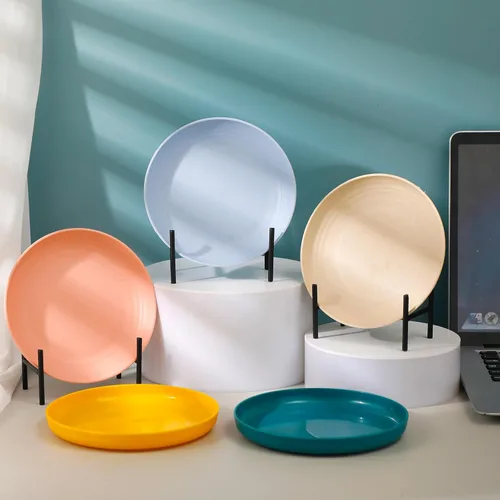 Vista 4 de 4 soportes de placa de metal de 4.5 pulgadas, soporte de placa negra, soporte de placa decorativa para exhibición, marco de fotos, caballete