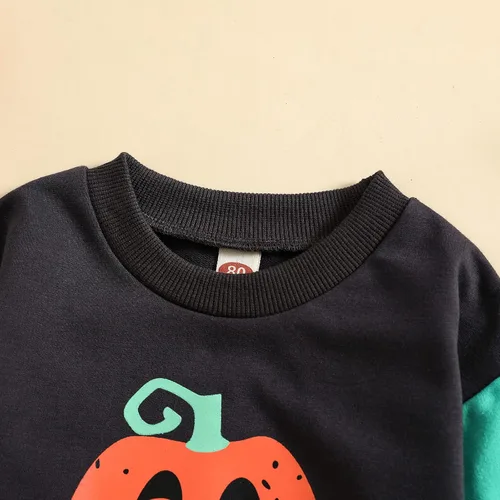 Vista 52 de Sudadera de calabaza para bebé, niña, niño, Halloween, sudadera de gran tamaño, mameluco de burbujas, suéter