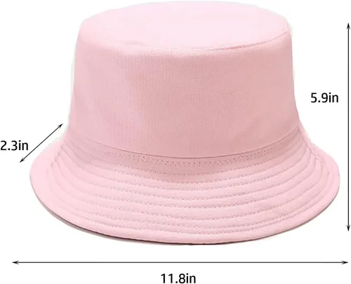 Vista 6 de XYIYI Lindo sombrero de pescador, sombrero de playa para mujer, reversible, con doble lado