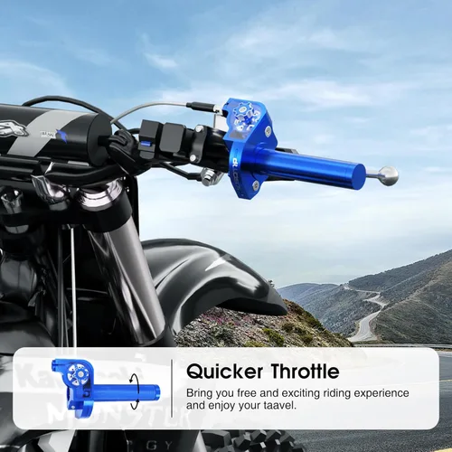 Vista 62 de Throttle Grip Throttle Cable Motorcycle 22mm Universal CNC Aluminum Accelerator Throttle Twist Grips Handlebars for KLX CR CRF EXC XR TTR CB SSR ATV