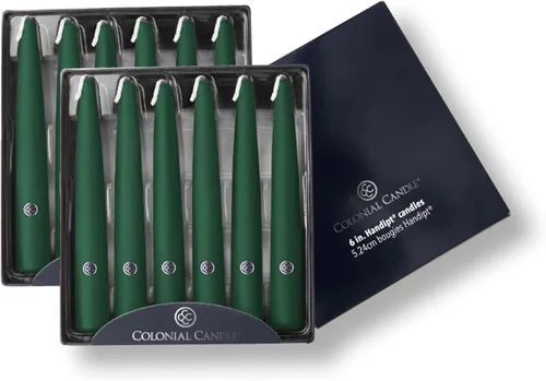 Vista 40 de Colonial Candle Handipt Collection - Vela cónica sin perfume, color blanco, 6 pulgadas, paquete de 12, hasta 4 horas de combustión